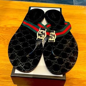 Gucci NS Nylon Lifford Nero Sandals - size 41 (10)